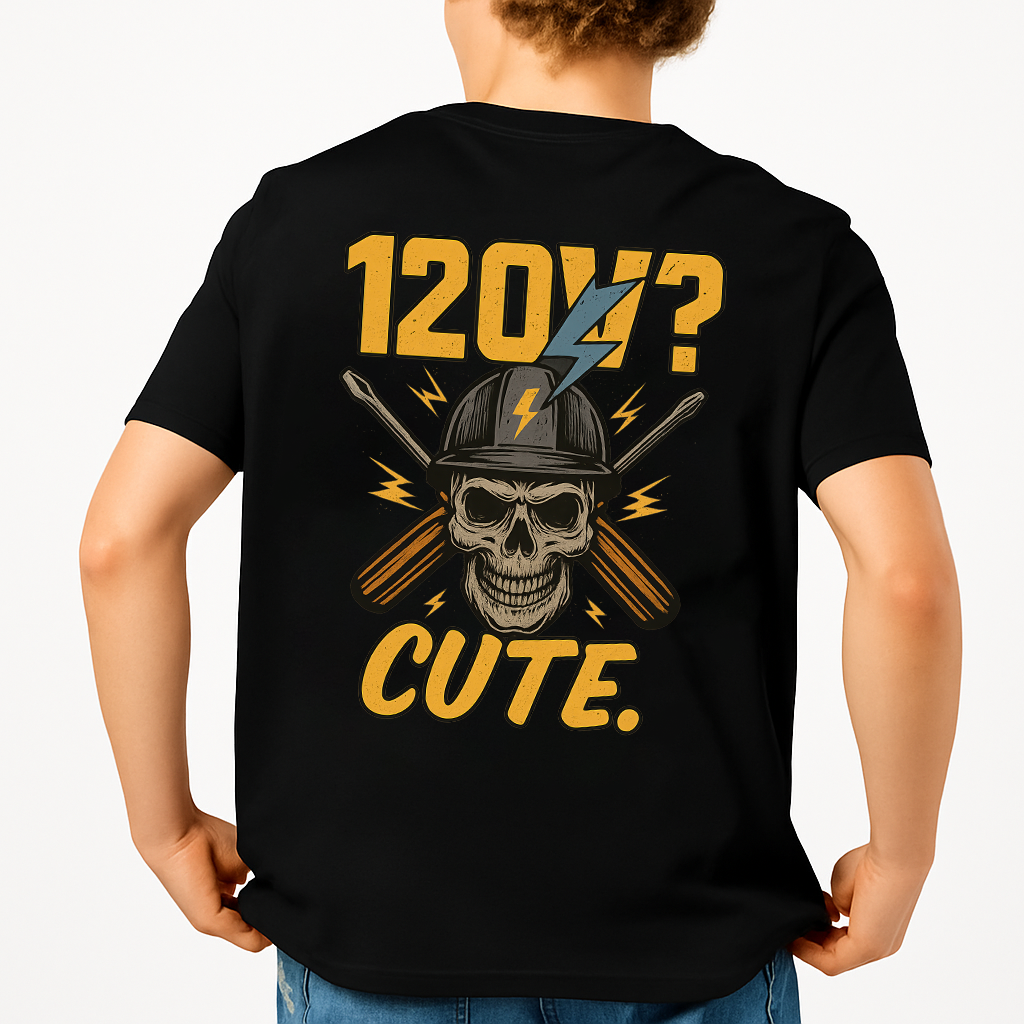 120V? Cute | Electrician Tee