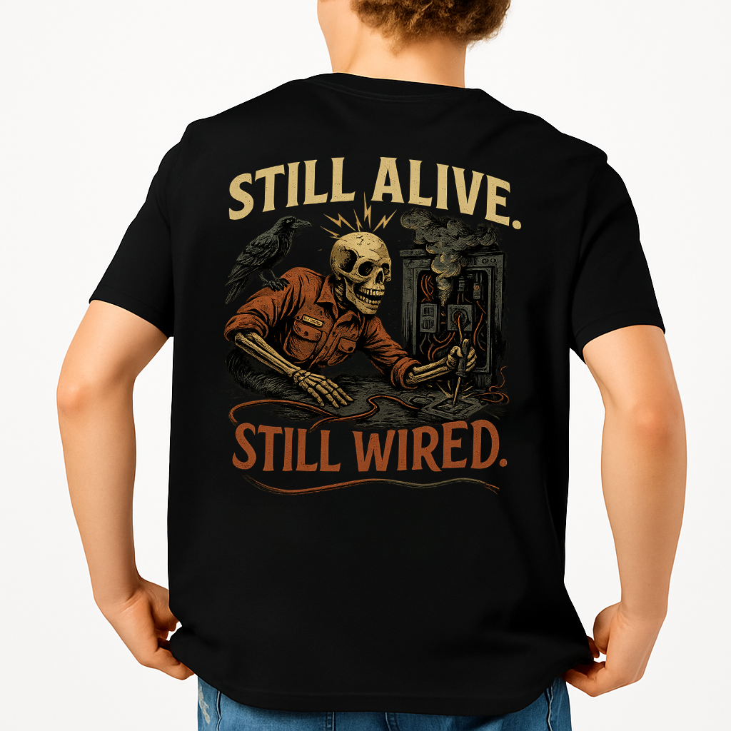 Still Alive Still Wired | Electrician Tee