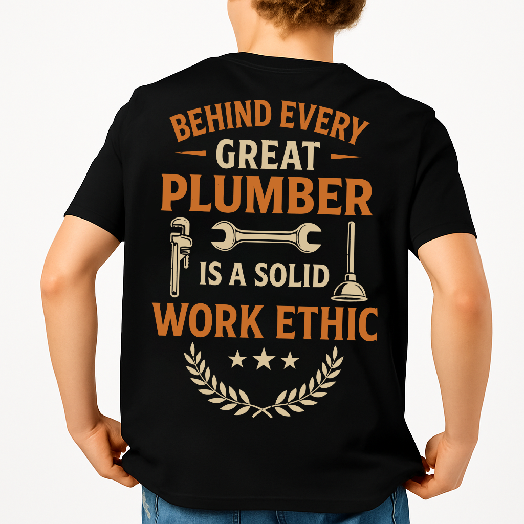 Behind Every Great Plumber Is A Solid Work Ethic | Plumber Tee